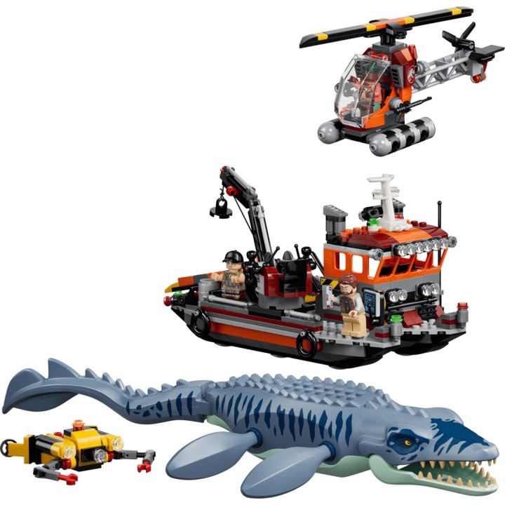 LEGO JURASSIC WORLD 77983 Attacco Barca Dinosauro Mosasauro