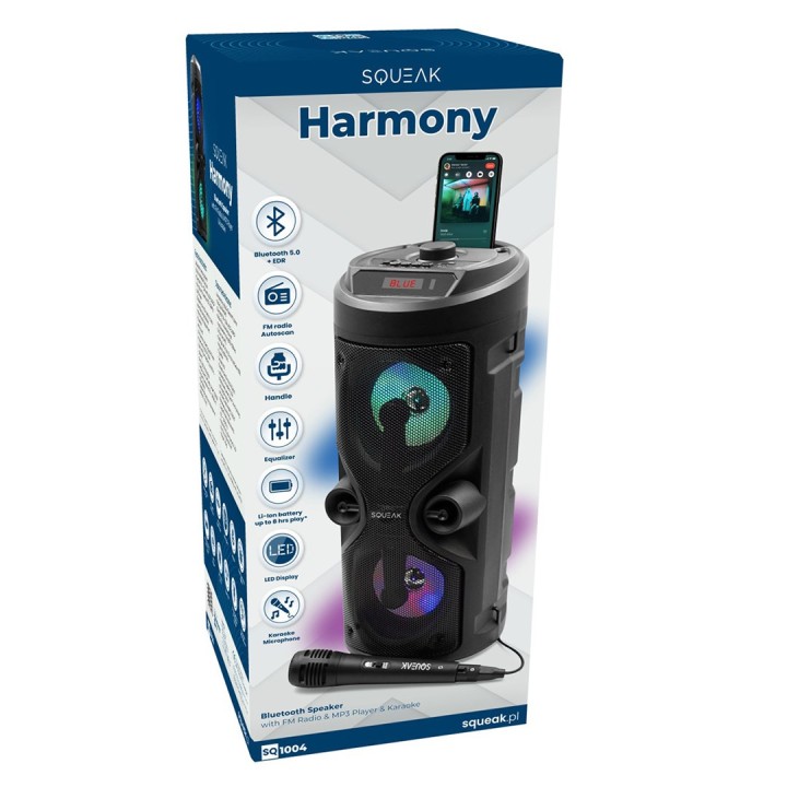 SQUEAK ALTOPARLANTE KARAOKE HARMONY BT 5.0 SQ1004