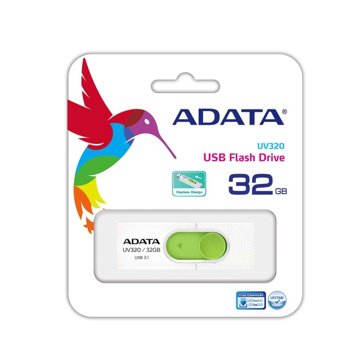 ADATA UV320 USB chiavetta USB 32 GB USB Type-A 3.2 Gen 1 (3.1 Gen 1) verde bianco