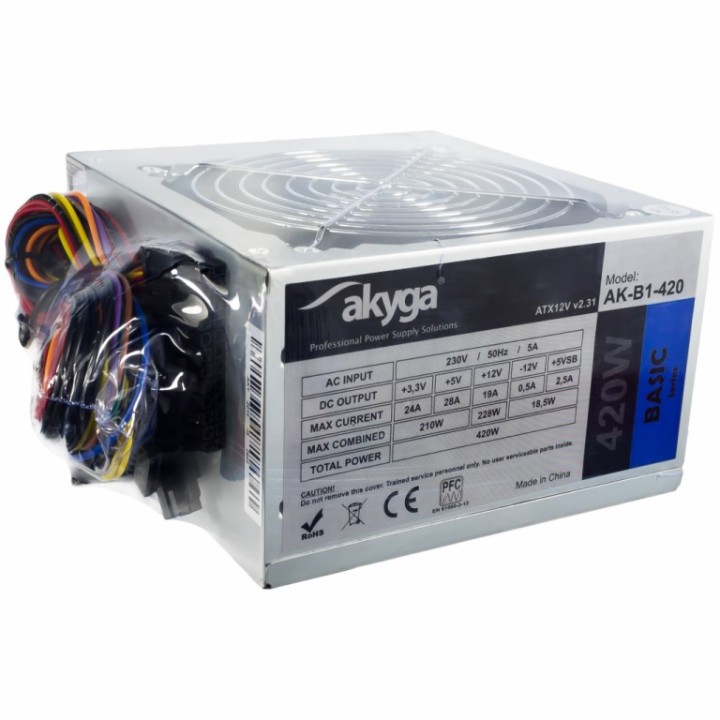 Akyga AK-B1-420 alimentatore 420 W 20+4 pin ATX ATX grigio