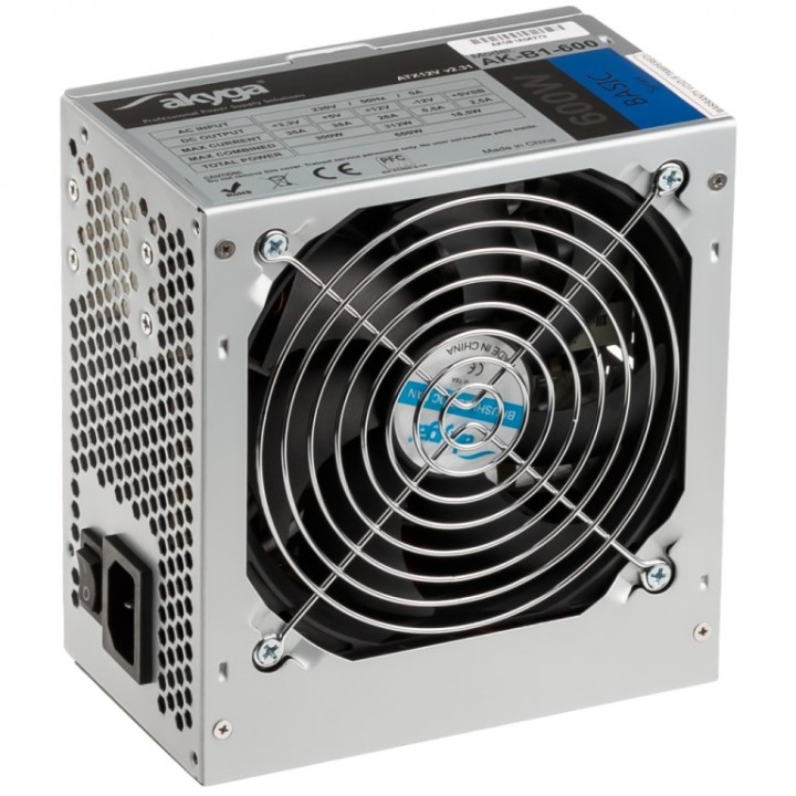 Akyga AK-B1-600 alimentatore 600 W 20+4 pin ATX ATX grigio