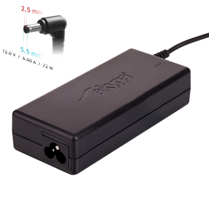 Akyga AK-ND-28 alimentatore/invertitore da interno 72 W nero