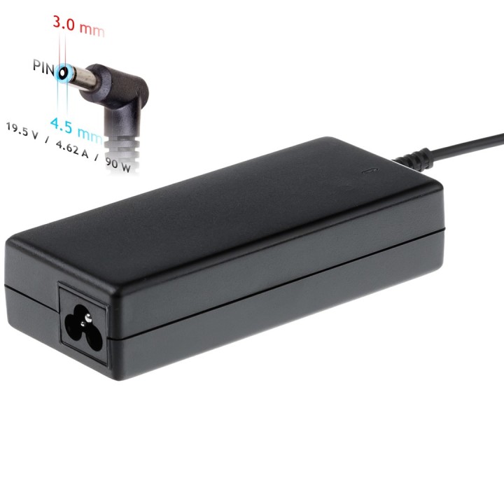 Akyga alimentatore per notebook AK-ND-26 19.5V/4.62A 90W 4.5x3.0 mm + pin HP alimentatore/invertitore da interno nero