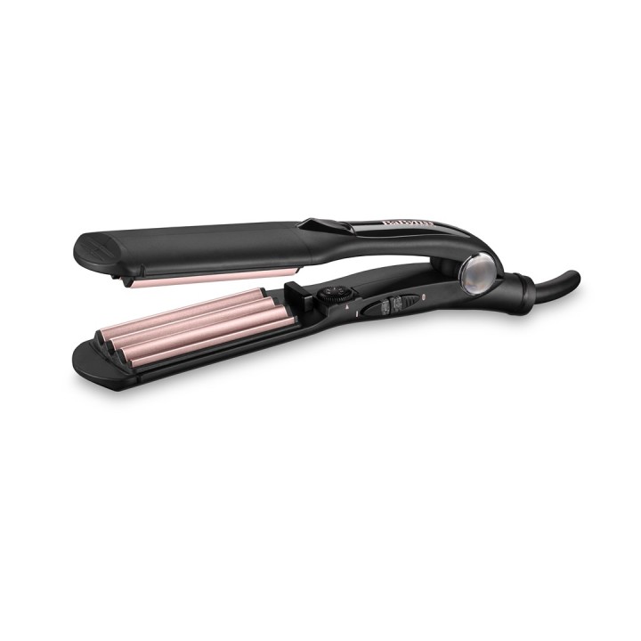 BaByliss The Crimper Piastra ondulante Caldo Nero Rosa 70.9 (1.8 m)