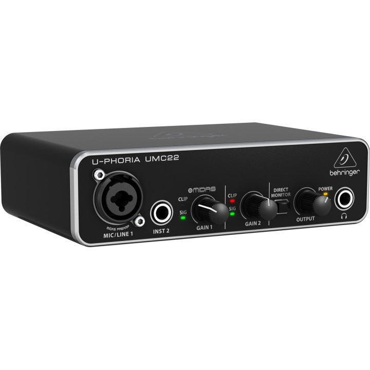 Behringer UMC22 Equipaggiamento musicale supplementare Pre-amp Concert/Studio
