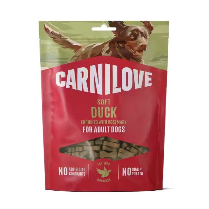 CARNILOVE Soft Anatra arricchita con rosmarino - snack per cani - 200g