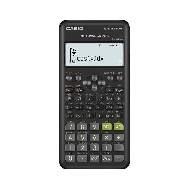 CASIO CALCOLATRICE SCIENTIFIC FX-570ESPLUS-2-B 417 FUNZIONI 77X162MM NERA
