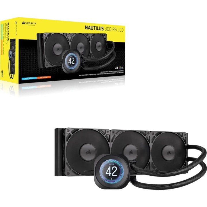 Corsair Nautilus 360 RS Processore Raffreddamento a liquido all-in-one 12 cm Nero