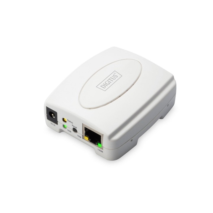 Digitus Server di stampa Fast Ethernet USB 2.0