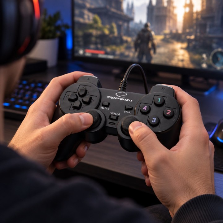 Esperanza EG102 controller gaming nero USB 2.0 gamepad analogico/digitale PC Playstation 3