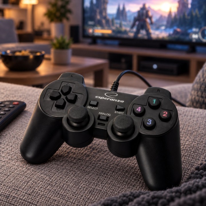 Esperanza EG102 controller gaming nero USB 2.0 gamepad analogico/digitale PC Playstation 3