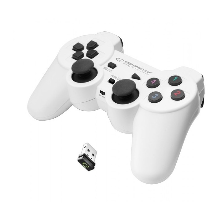 Esperanza EGG108W Controller gaming nero bianco RF Gamepad analogico / digitale PC Playstation 3