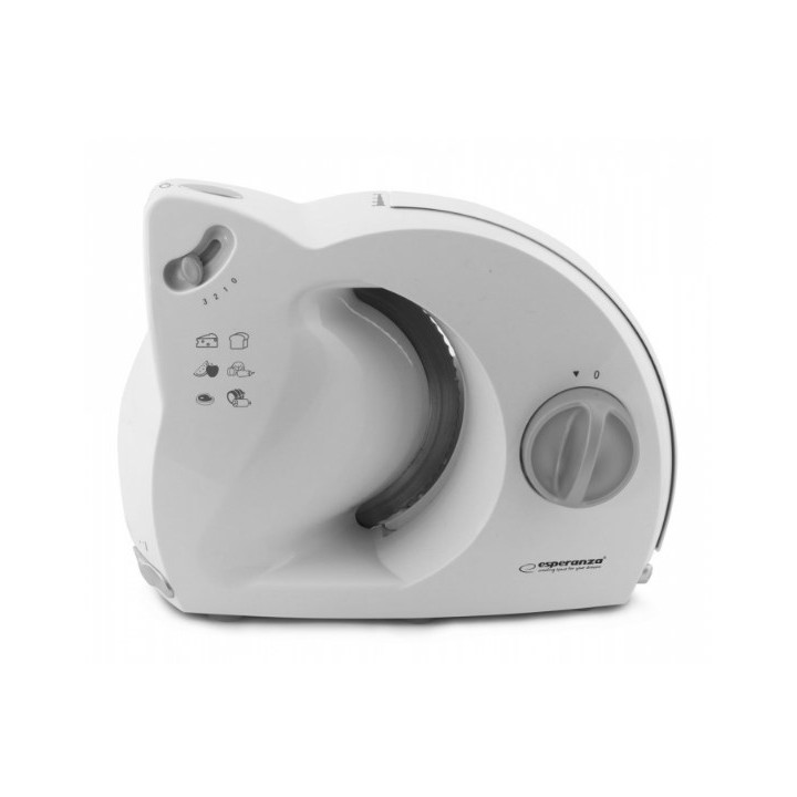 Esperanza EKM017W Affettatrice elettrica Acciaio inossidabile Bianco Plastica Acciaio inossidabile 150 W