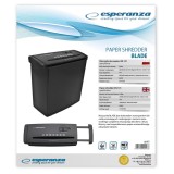 Esperanza EN101 Trituradora di carta Taglio a strisce 22 cm Nero