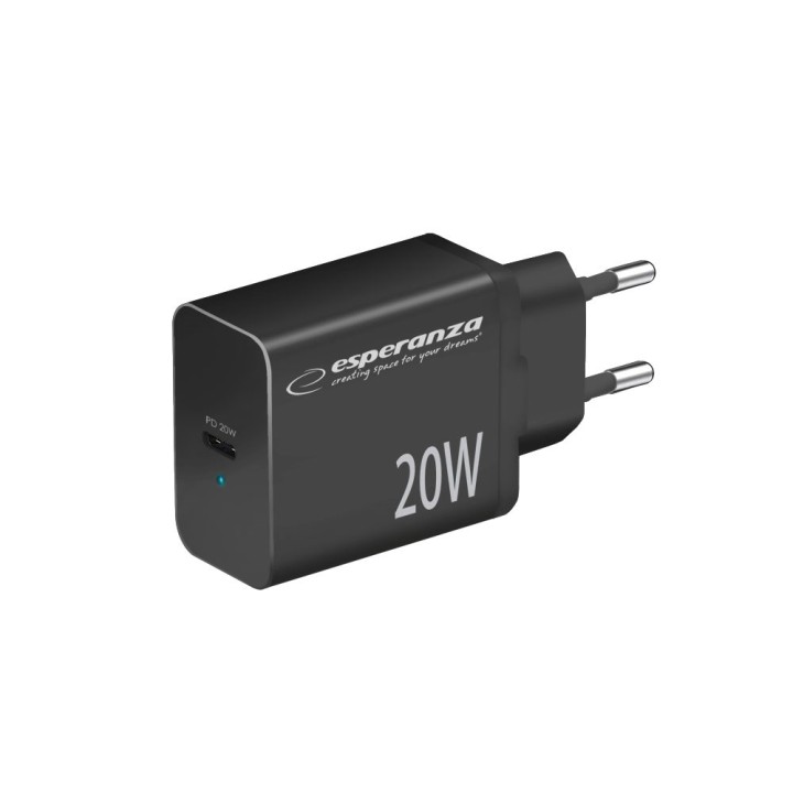Esperanza EZC104K Caricabatterie da rete 20W nero