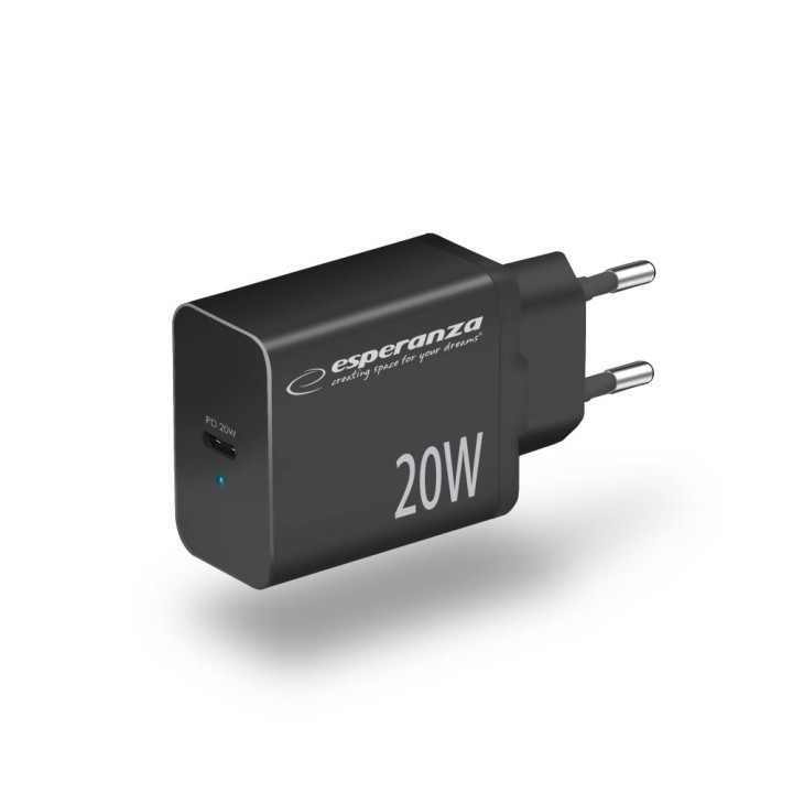 Esperanza EZC104K Caricabatterie da rete 20W nero