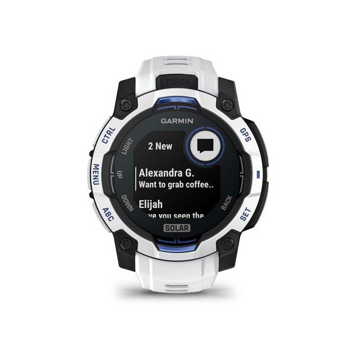 Garmin Instinct 3 Solar orologio 45mm bianco