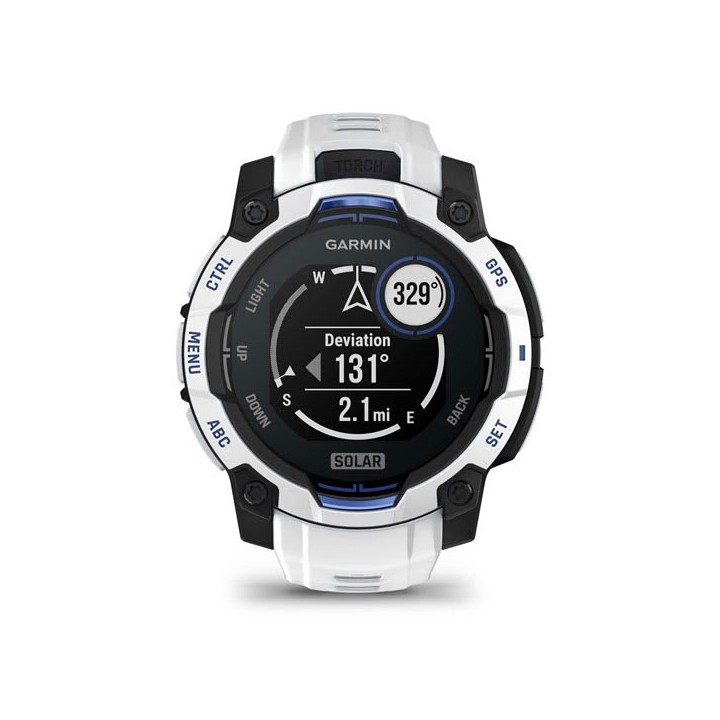 Garmin Instinct 3 Solar orologio 45mm bianco