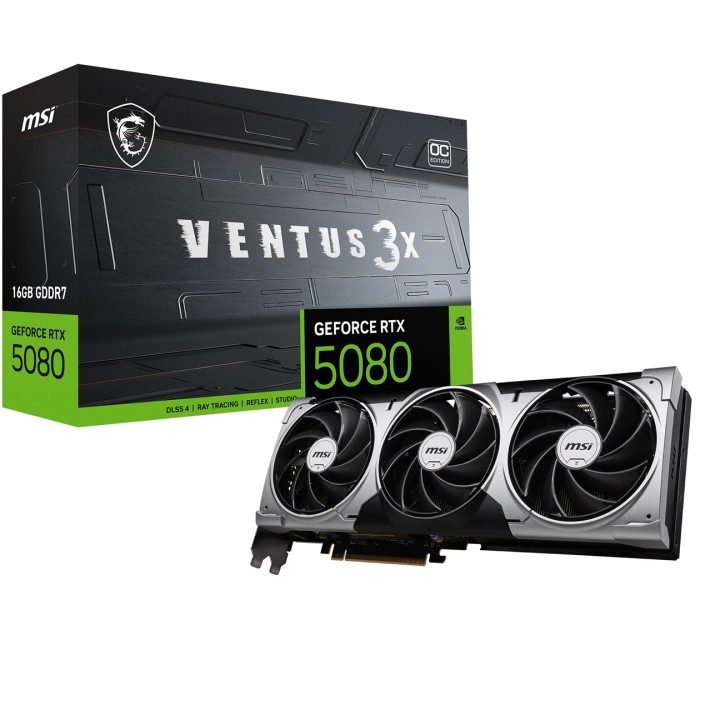 MSI VENTUS GeForce RTX 5080 16G 3X OC NVIDIA 16 GB GDDR7