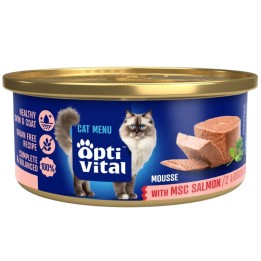OPTIVITAL mousse di salmone - cibo umido per gatti - 85g