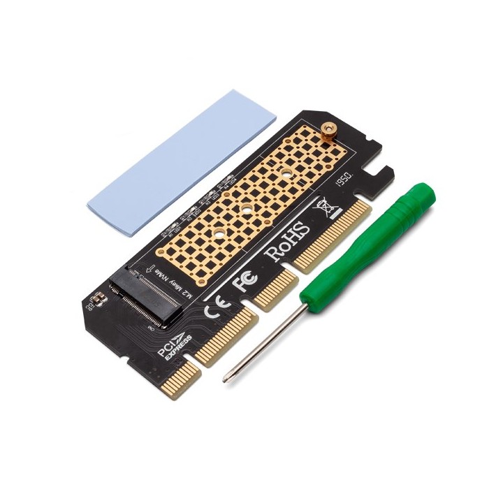 Adattatore scheda di espansione M.2 NVMe M-Key PCI-E Savio AK-41