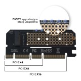 Adattatore scheda di espansione M.2 NVMe M-Key PCI-E Savio AK-41