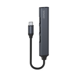 SAVIO AK-71 USB-C hub - 3 x USB-A 2.0 1 x USB-A 3.0 4-in-1 5 Gbps