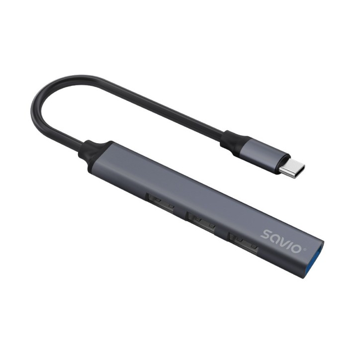 SAVIO AK-71 USB-C hub - 3 x USB-A 2.0 1 x USB-A 3.0 4-in-1 5 Gbps