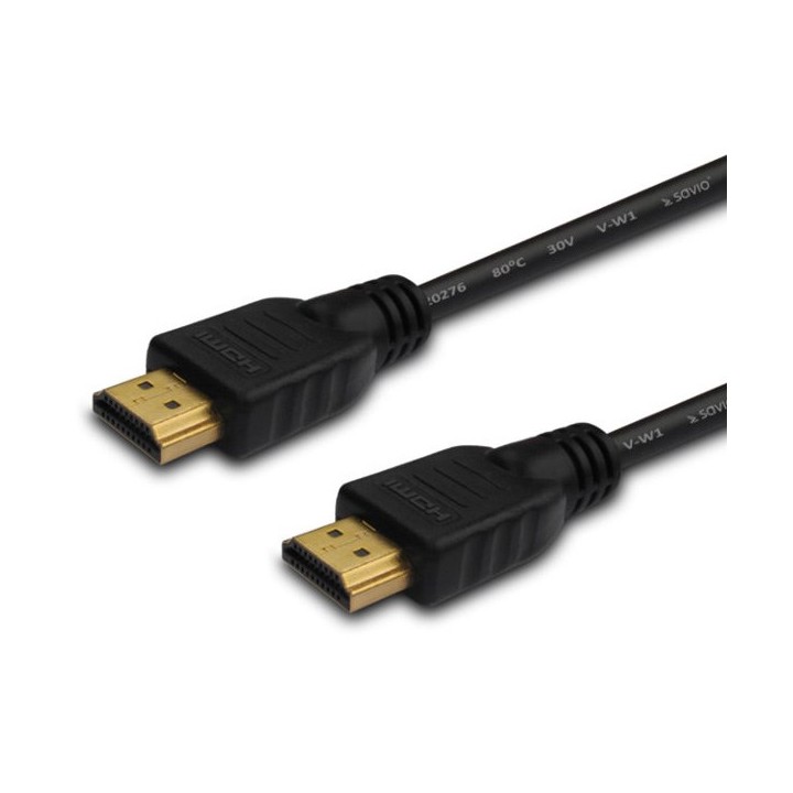 SAVIO HDMI (M) Cavo 20m nero punte dorate v1.4 alta velocità ethernet/3D CL-75