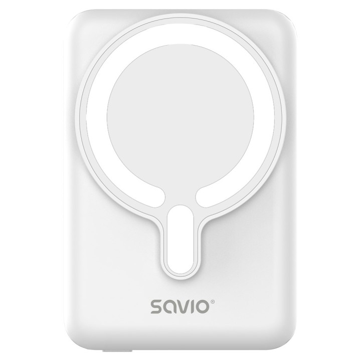 Savio BA-13 power bank 10000 mAh ricarica wireless bianco