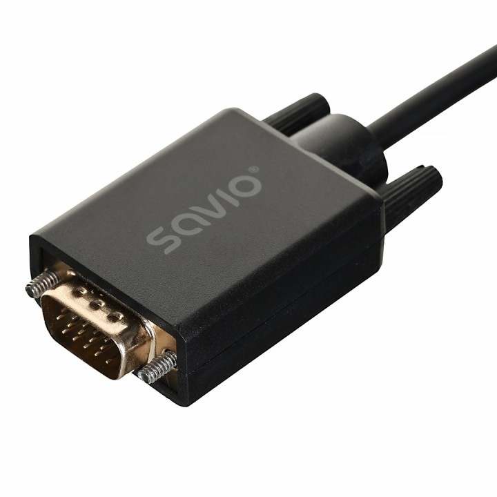 Savio Cl-203 1.8 m DisplayPort VGA (D-Sub) nero