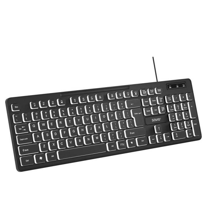 Savio KB-04 tastiera Home/Office USB QWERTY UK internazionale nero
