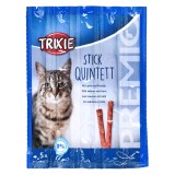 Snack Premio Sticks-salmone annerito con trota-cibo secco gatto food-5x5g