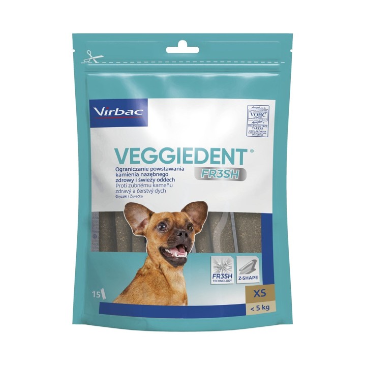 VIBRAC Veggiedent Fresh XS - snack per cani - 114g