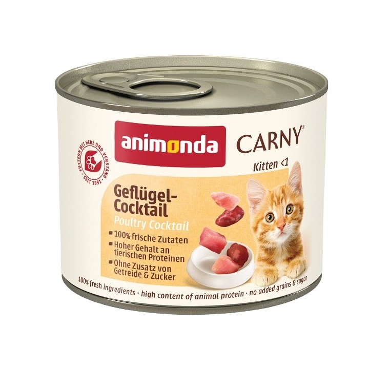 ANIMONDA Carny Kitten Cocktail di pollame - cibo umido per gatti - 200g