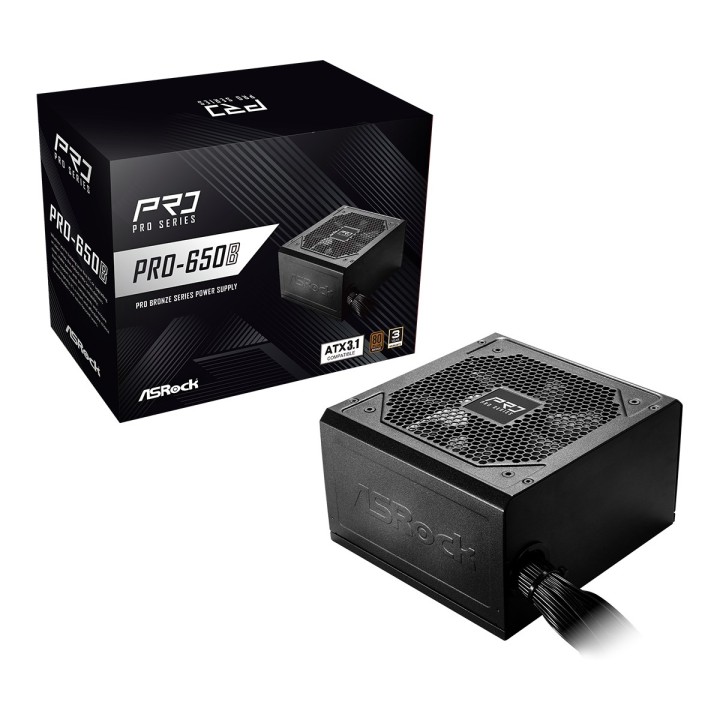 Asrock PRO-650B alimentatore 650 W 24-pin ATX ATX nero