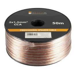 Libox Cavo per altoparlanti 2x1 50mm LB0008-50 cavo audio 50 m trasparente