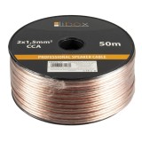 Libox Cavo per altoparlanti 2x1 50mm LB0008-50 cavo audio 50 m trasparente
