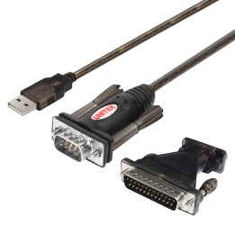UNITEK Y-105A Cavo seriale Nero 1.5 m USB Type-A DB-9