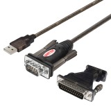 UNITEK Y-105A Cavo seriale Nero 1.5 m USB Type-A DB-9
