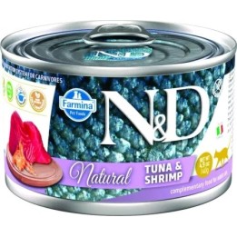 FARMINA N&D Cibo umido per gatti naturale tonno e gamberetto - 140 g
