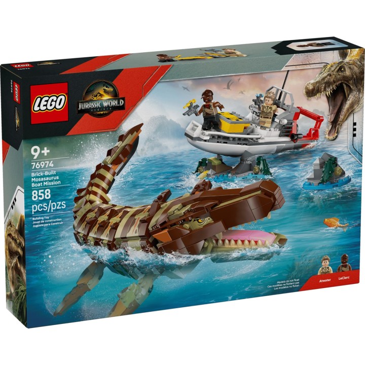 LEGO JURASSIC WORLD 76974 Missione Barca Mosasaurus in Mattoncini