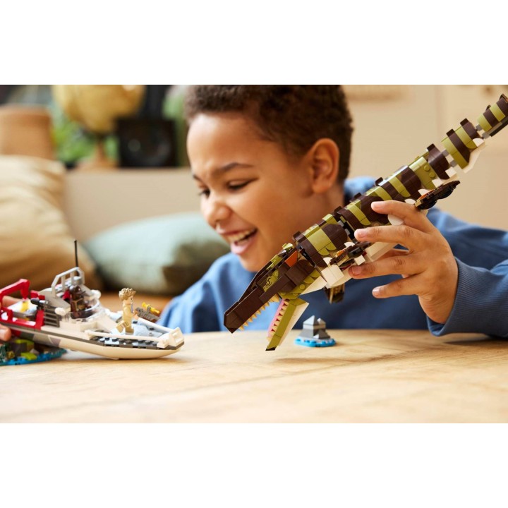 LEGO JURASSIC WORLD 76974 Missione Barca Mosasaurus in Mattoncini