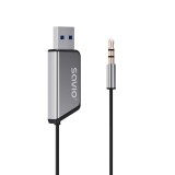 Savio TR-16 Adattatore trasmettitore AUX con funzione vivavoce Bluetooth 5.3 Google Assistant/Siri