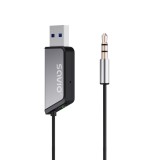 Savio TR-16 Adattatore trasmettitore AUX con funzione vivavoce Bluetooth 5.3 Google Assistant/Siri