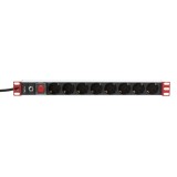 Techly Ciabatta rack 19" 8 prese Schuko