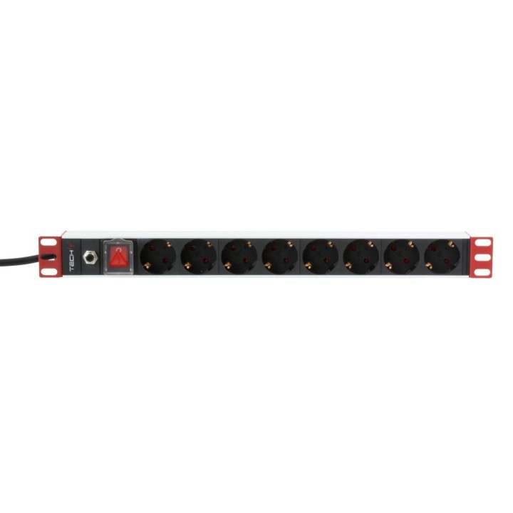 Techly Ciabatta rack 19" 8 prese Schuko
