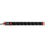 Techly Ciabatta rack 19" 8 prese Schuko