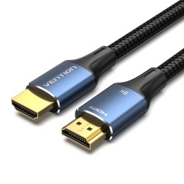 Vention Cavo intrecciato in cotone HDMI-A Maschio a Maschio HD 8K 5M Tipo Lega di Alluminio blu