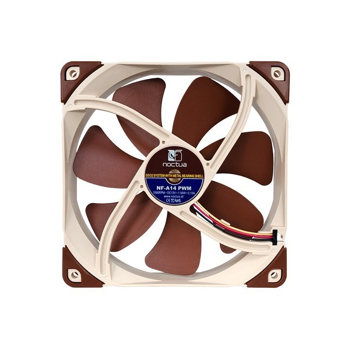 Noctua NF-A14 PWM Ventola case per PC 14 cm marrone